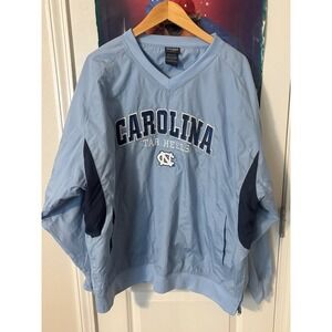 Pro Edge Carolina Tar Heels V-Neck Windshirt Pullover Light Blue Mens XL